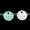 Paper Jewelry Display Card Flower Light Green Crown Pattern 4.3cm(1 6/8") x 4.3cm(1 6/8"), 1 Piece