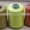 High intensity colored aramid sewing thread