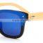 high quality cheap bamboo sunglasses PC frame mirror lenses sunglasses WPB6919