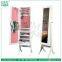 Large Tall Floor Standing Mirror Bedroom Jewellery Box Cabinet Organiser Full Length New White