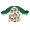 Sue Lucky 2017 new style so cute boutique baby girls Christmas raglan T-shirts wholesale