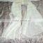 Hand woven white linen scarf