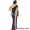 One shoulder low moq fat women long maxi dress plus size dresses maxi dress