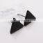 New arrival triangular shaped howlite stud earring