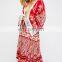 Fashion Red Print Women Cardigan Lace Long Kimono