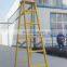 ladder 5 step yellow color fully insulated A shape fiberglass ladder