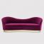 Modern 3 seater design fabric cushion golden base frame sofas