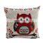 45*45cm Owl Pattern Soft Linen Decorative Throw Toss Pillow Case Home Cushion Cover Pillowcase,Colorful