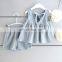 Fashion girls short  pant set linen cotton 2pcs outfit bulk kids clothing