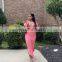 Hot Sales 2020 Women Fashion Casual Dresses Ladies V-Neck Split Long Dresses Women Summer Dresses