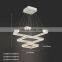 Modern decorative home square shape big led acrylic chandelier lights with Double face light