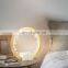 Hotel project golden crystal new style circle led bedroom table lamp decorate indoor beside led desk light