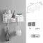 Bathroom Storage Corner Shower Shelf Space Saver with Hook Over Toilet