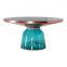 Contemporary Bell glass side coffee table small round coffee table for living room