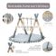Baby Newborn Gift Gym Wooden Infant Activity Gym with Mat Baby Play Gym