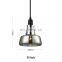 Modern Smoke Gray Glass Pendant Light E27 Restaurant Decorative Lamps