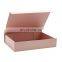 Shallow pink premium cardboard paper magnetic closure gift box packaging with custom logo