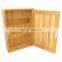 Bamboo Wall Mounted Key Box & Brackets Cupboard Hooks Holder Storage Cabinet