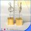 Customized wood base memo clip