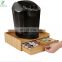 36 Capacity Bamboo K-Cup Single Serve Coffee Pod Storage Drawer Tea Bag Coffee Capsule Drawer Organizer with Lip Panel