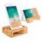 Bamboo Cell Phone Stand with Sound Amplifier Wooden Desktop Mobile Phone Holder