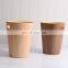 Bamboo wood trash can wooden waste bin opening top trash can