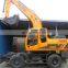 Wheeled excavator JYL6085 small 8ton 0.32cbm tire excavator cheap price