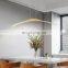 Hot Sell Creative Metal Pendant Light New Modern Design Long Strip Linear LED Chandelier for Bedroom