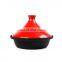 Cast iron non stick enamel tagine pots casserole with ceramic lid