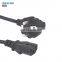 China manufacturing professional 3 pin extension cord with European plug , EU power cord ac power cable for PC