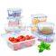 Custom Square Round Microwave BPA free Air Tight Leakproof Safe Lunch Bento Box Bins Plastic Food Storage Containers with Lids