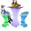 disco bar furniture /Led PE Light Up Chair for Restaurant Discotheque Pub Used Glowing Bar Table