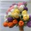 Hot Sale Knitted Flower Bouquet, A bunch of flowers, Tulip Crochet Flower Bouquet Supplier Cheap Wholesale