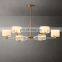 Custom Truman Round Glass Lighting Copper Hotel Chandelier Luxury Pendant Light Nordic Bedroom Lamp Dining Room Chandelier