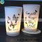 customized frosted butterfly tealight high candelbra / color glass baubles / candle jars with wooden lids                        
                                                Quality Choice