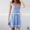 oem women summer striped ladies design sexy dresses pajama with straps