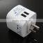 Affordable FCC CE Approved US America Type B 3 pin to universal EU US UK AU Italy TypeA Travel Adapter Converter