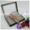 Luxury handmade storage display pu leather cardboard pen holder