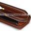 Baellerry Mens Business leather Clutch bag Double zipper wallet