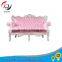 2014 newest design luxurious fabric white wedding sofa