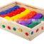 good quality colorful wooden beads set OEM educational classic toys-beads set EZ3004