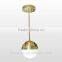 glass ball hanging lamp and brass hanging lamp