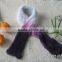 fashion dyed 100% real rex rabbit scarf in gradient color