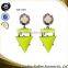 Fashion triangel shape earrings shiny color stone sunshine fashion accessory