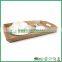 Polished bamboo wood food serving tray