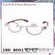 Retro style with pattern temples and metal hinge eyeglasses