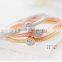 Handmade 3 pieces set gold rose gold filled zinc alloy rhinestone charm bracelet                        
                                                                                Supplier's Choice