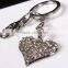 Wholesale heart shape metal alloy crystal keychain holder