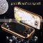 Luxury TPU electroplate frame flowers with rhinestone For samsung galaxy S6
