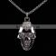 Never fade 316L titanium stainless steel rhinestone skull pendant with stock design